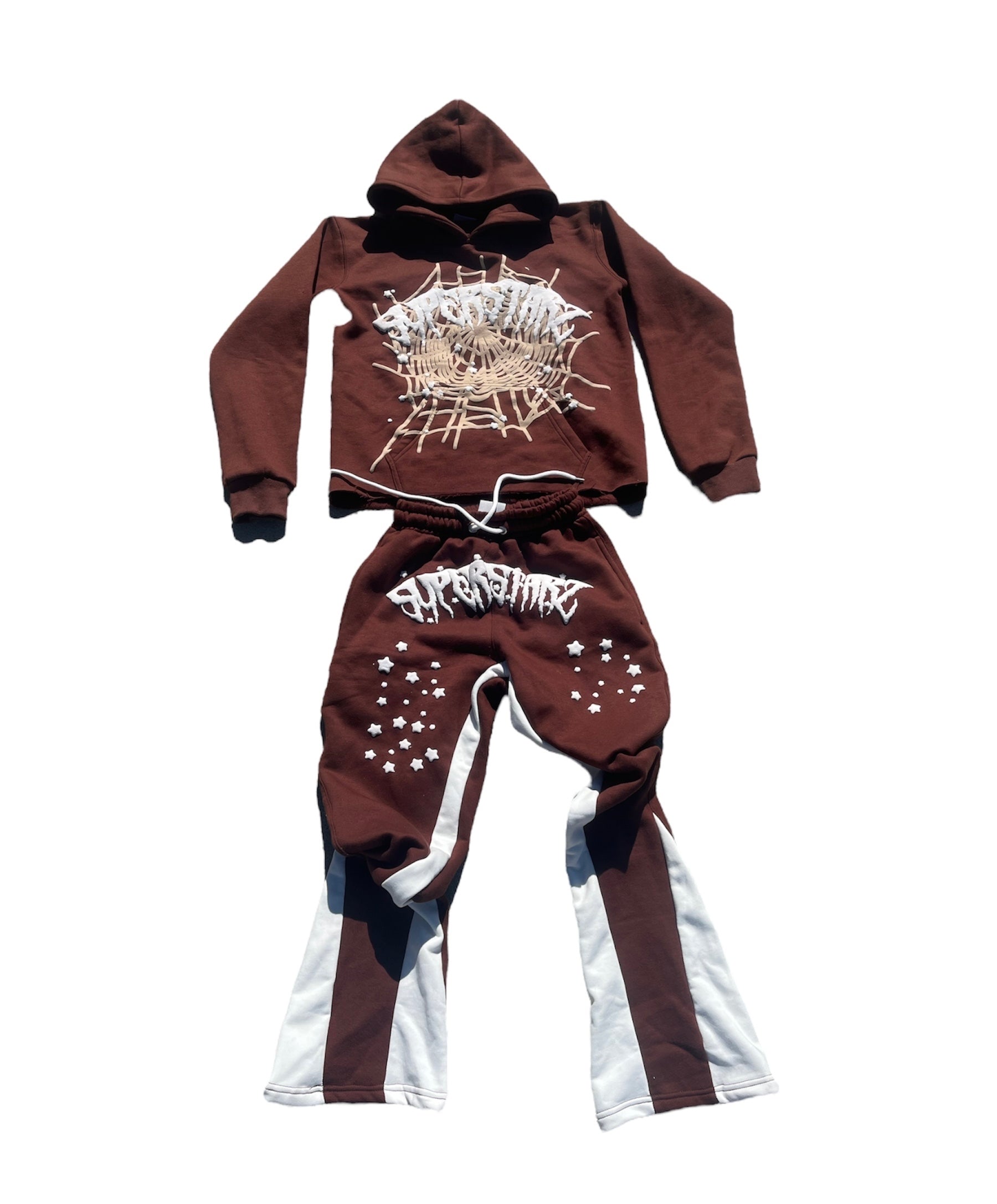 BROWN “WEB” SWEATSUIT