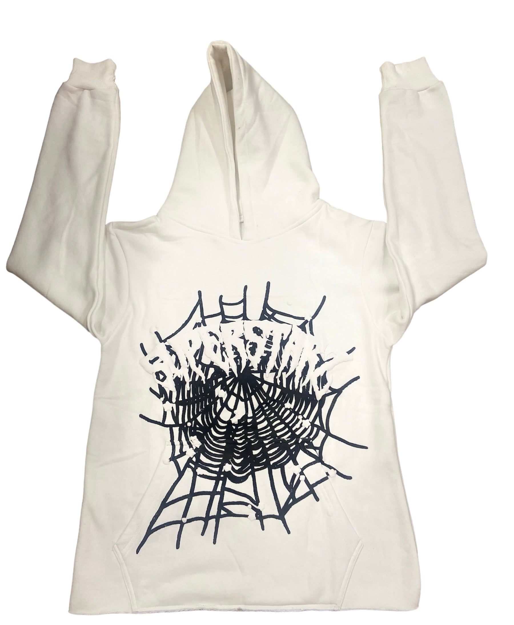 WHITE “WEB” HOODIE